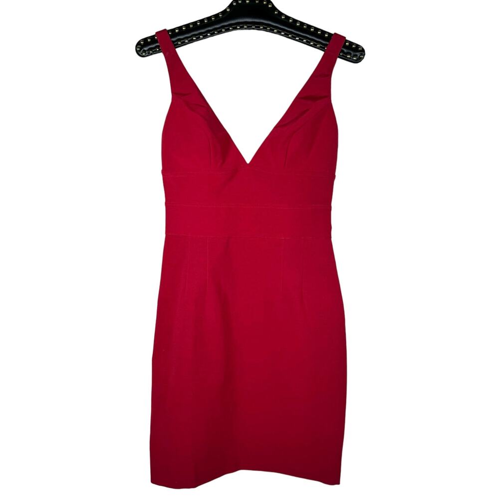 Maria Bianca Nero Red Bodycon Sleeveless Cocktail Dress Small NWOT